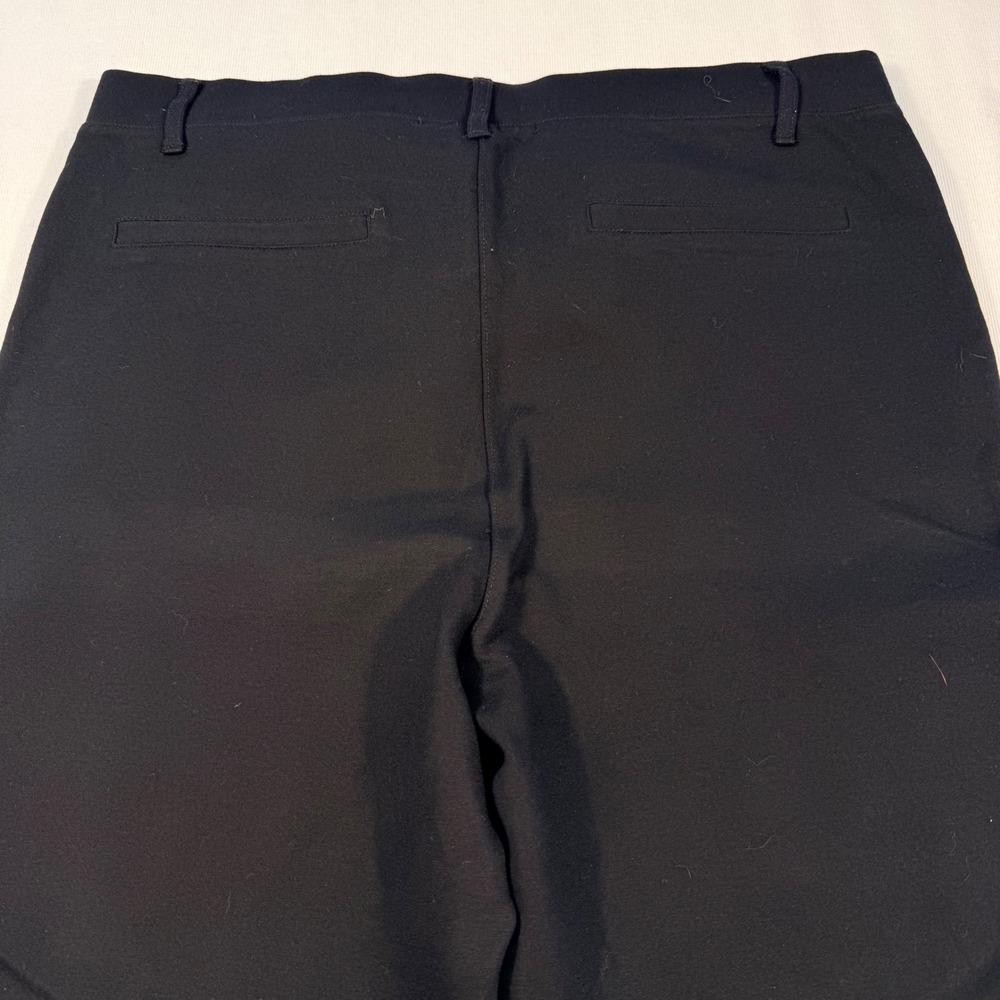Quince‎ Womens Ultra-Stretch Ponte Straight Leg Pants Black Size L Business Work - Picture 10 of 11